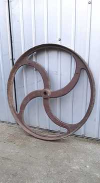 Duże koło metalowe żeliwne loft industrial koło stalowe ozdobne 80 cm