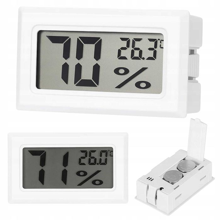 Higrometr termometr cyfrowy LCD 2w1 do pomiaru wilgotności temperatury