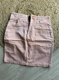 Różowa jeansowa spódnica Montana S