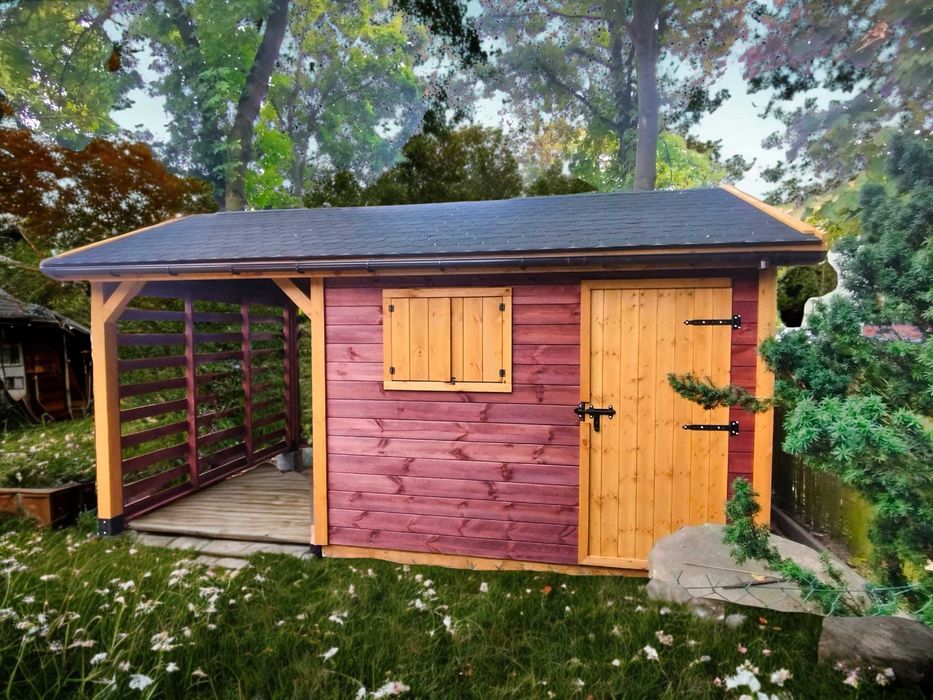 Domek narzędziowy z drewutnią Puszczyk 3x5m