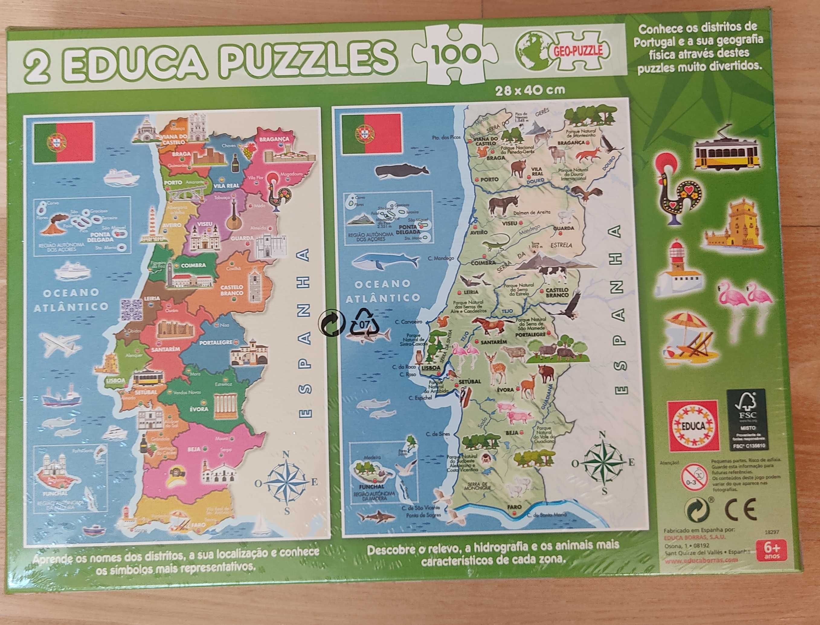 Puzzle Educa Mapa de Portugal