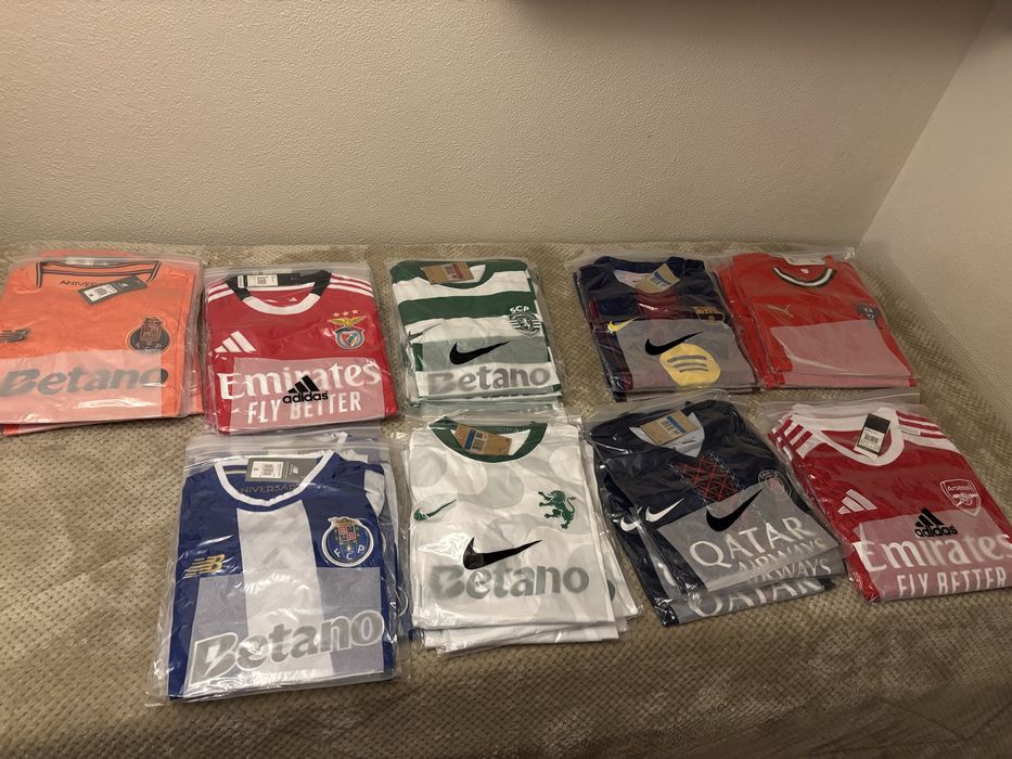 Camisolas de futebol com entrega imediata