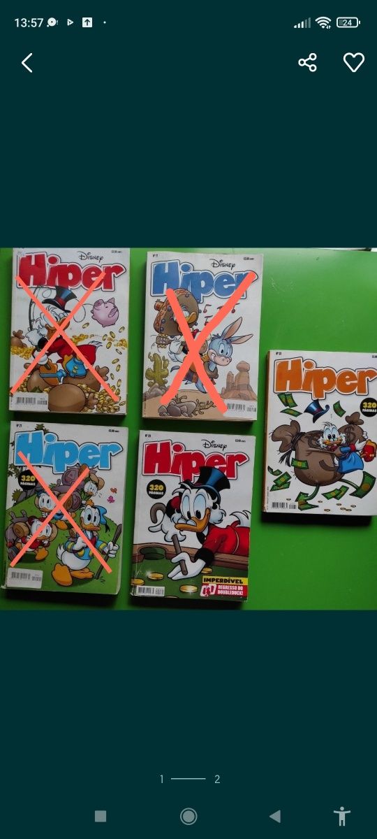 Coleção "Hiper- Disney" nº 20, 37 (1,50€ unidade)