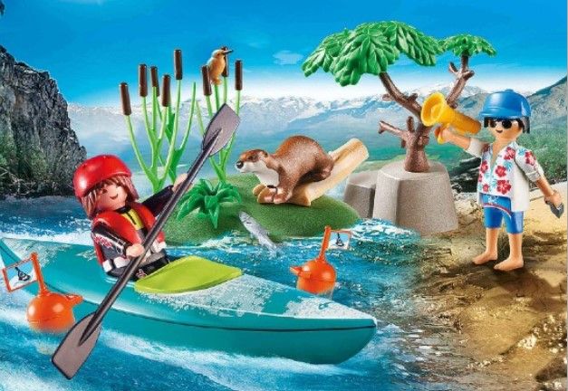 NOVO playmobil 70035 starter pack caiaque - flutua na agua