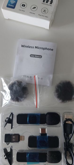 Microfone Novo de lapela Wireless