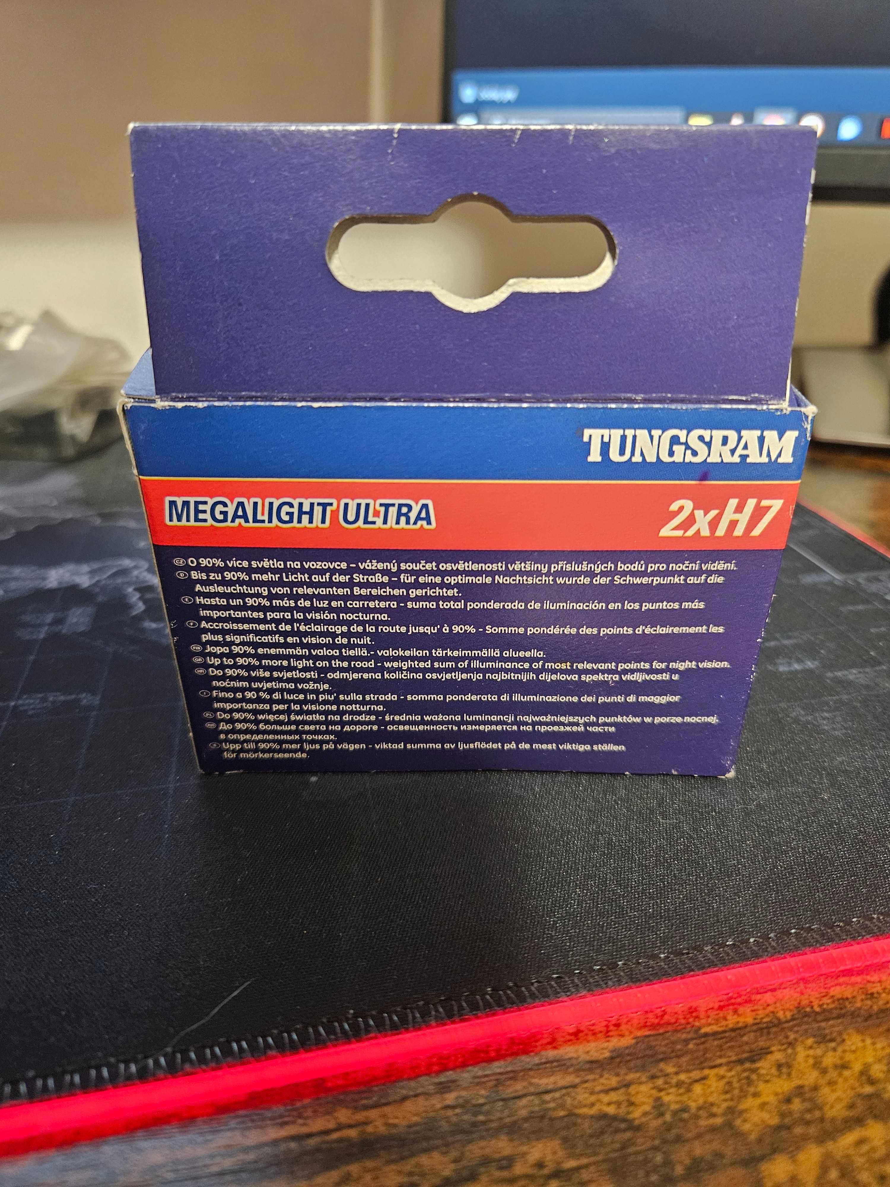 Nowe żarówki Tungsram H7 Megalight Ultra +90%