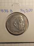 Moneta 5 marek 1939r B srebro próby 900