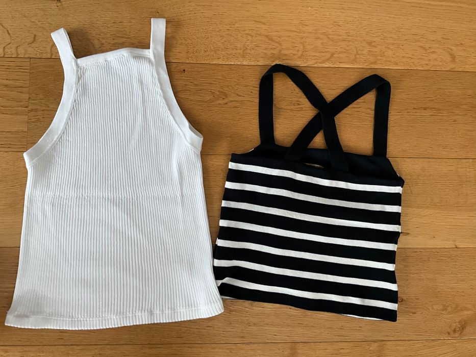 2 topy Massimo Dutti bawełna XS 34