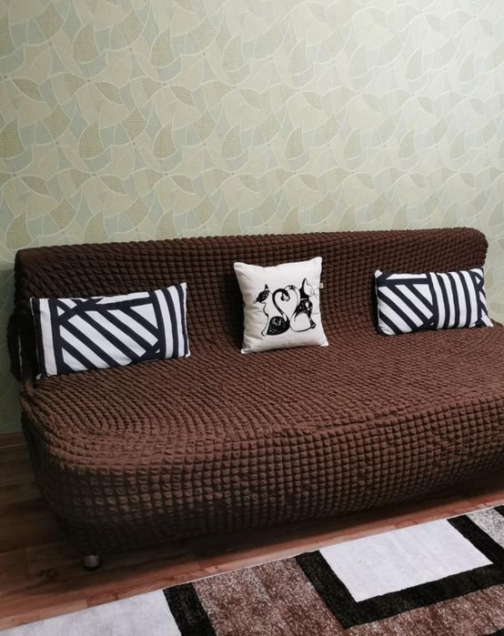 Чехол на диван книжку без подлокотников Concordia без оборки жатка