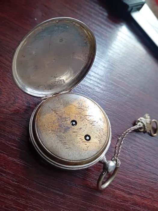 Kieszonkowy zegarek ze srebra 45mm