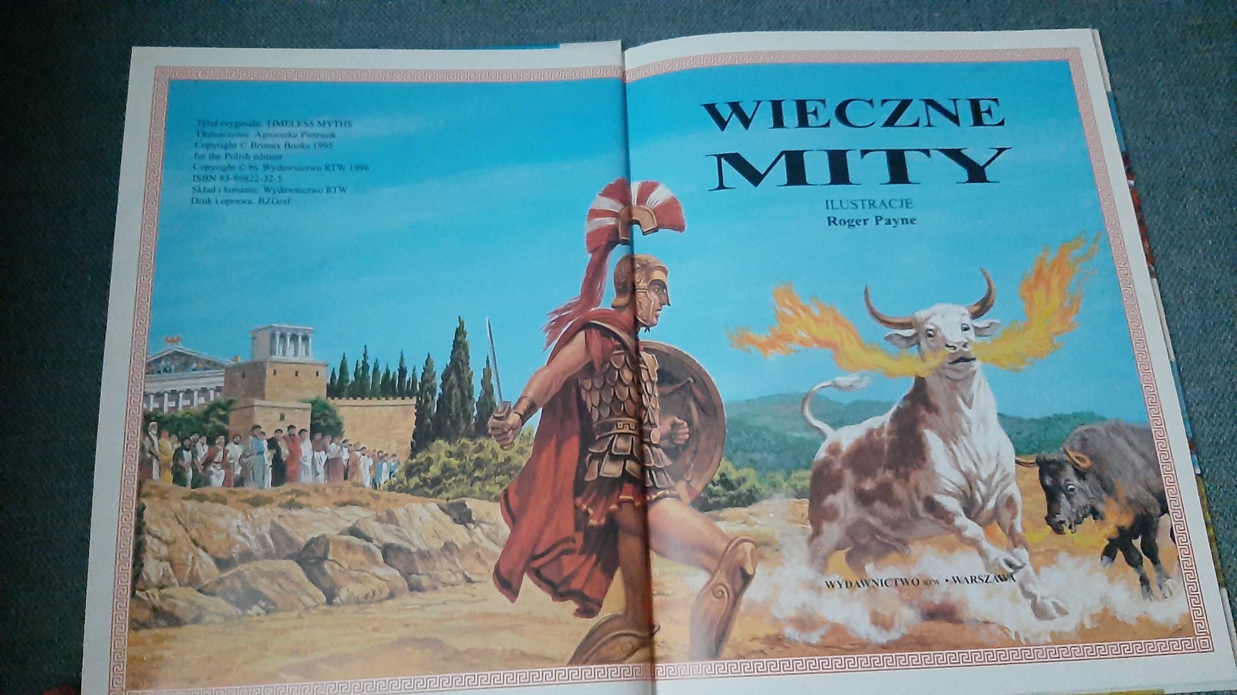 Wieczne mity Mitologia grecka dla dzieci piękne ilustracje Roger Payne