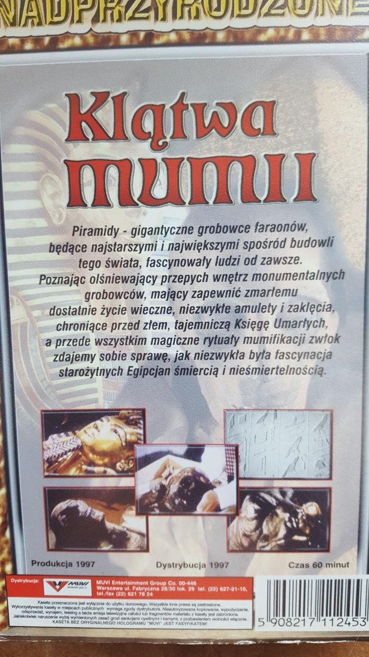 Klątwa Mumii kaseta VHS