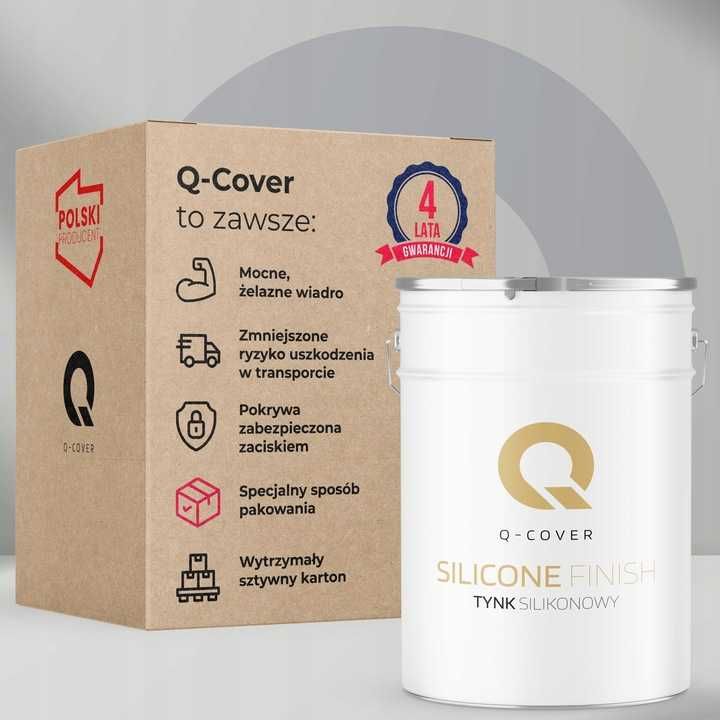 TYNK SILIKONOWY elewacyjny tynki elewacje baranek złamana biel 25kg