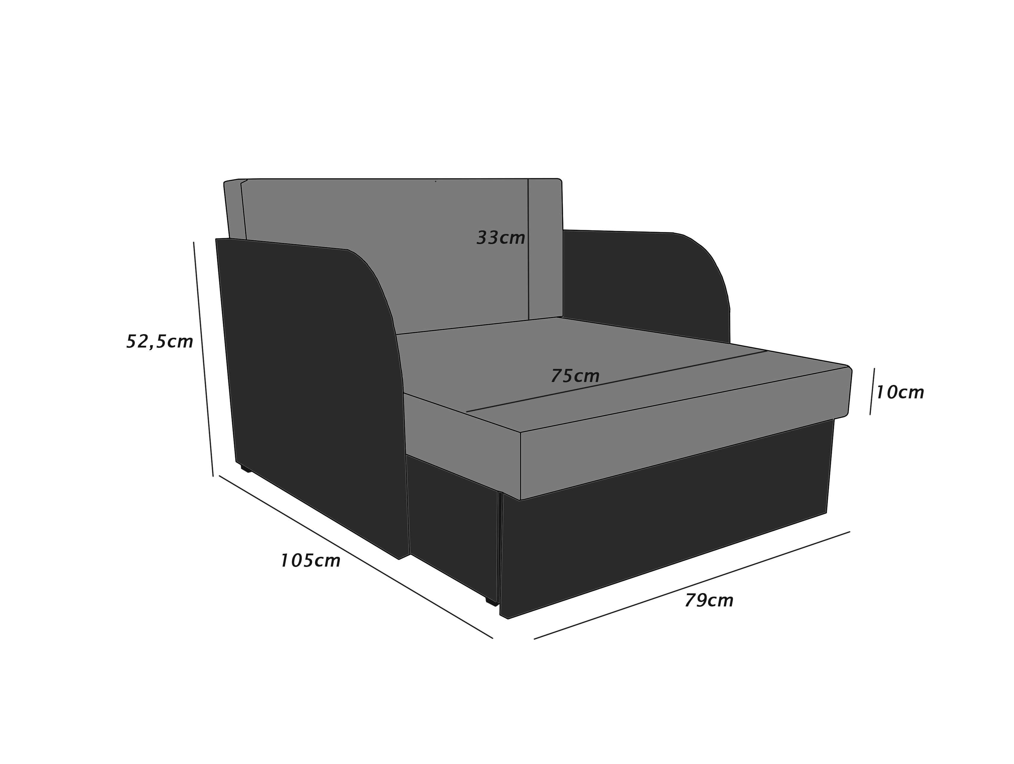 Łóżko dziecięce Kubuś, sofa, fotel rozkładany, łózko z funkcją spania