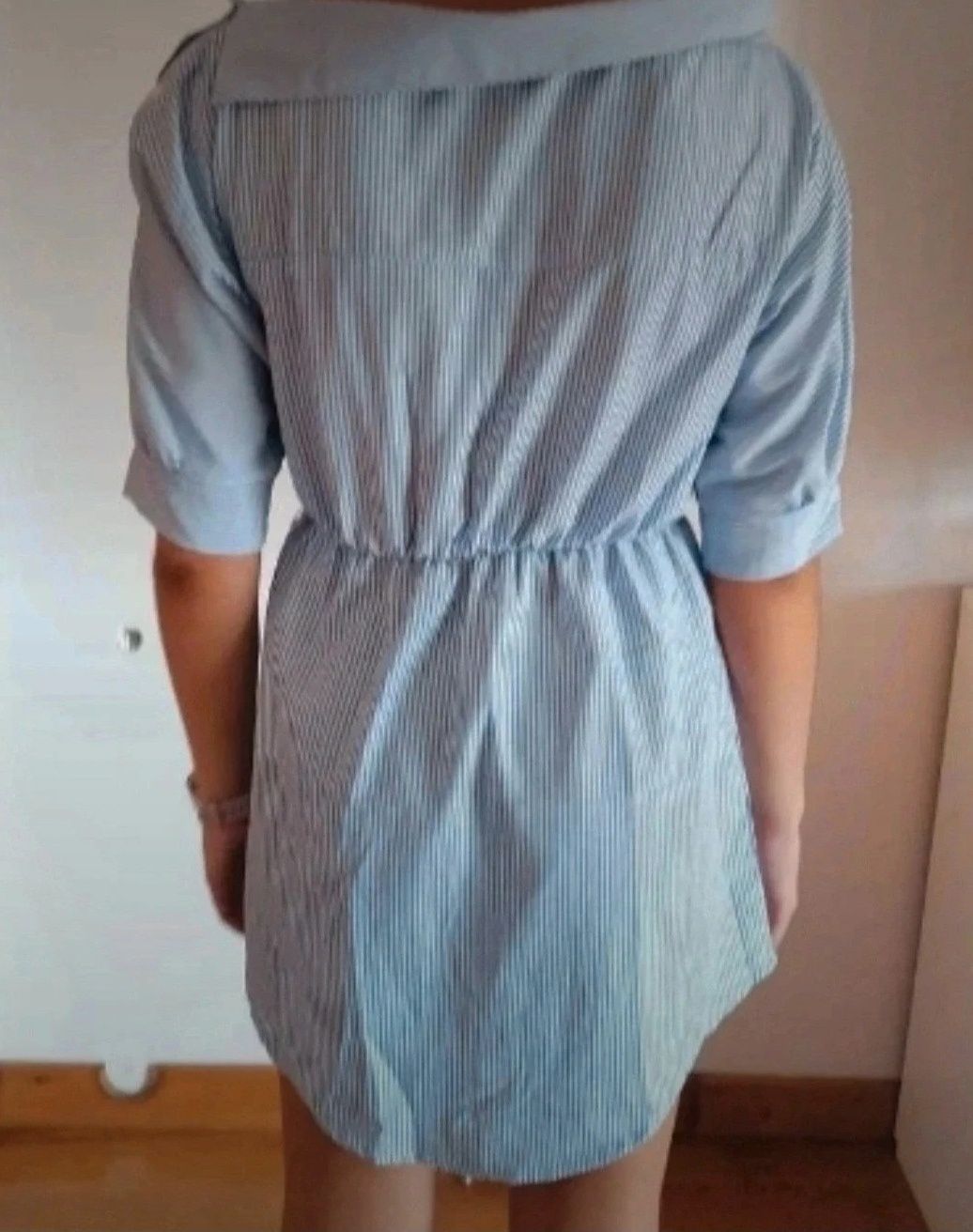 Vestido Camiseiro às riscas