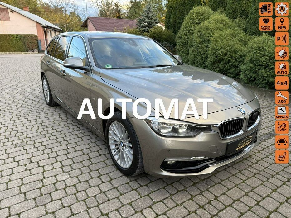 BMW Seria 3 LUXURY LINE, Wyjątkowo ładny egzemplarz, automat, 4x4, 2017 pierw. rej