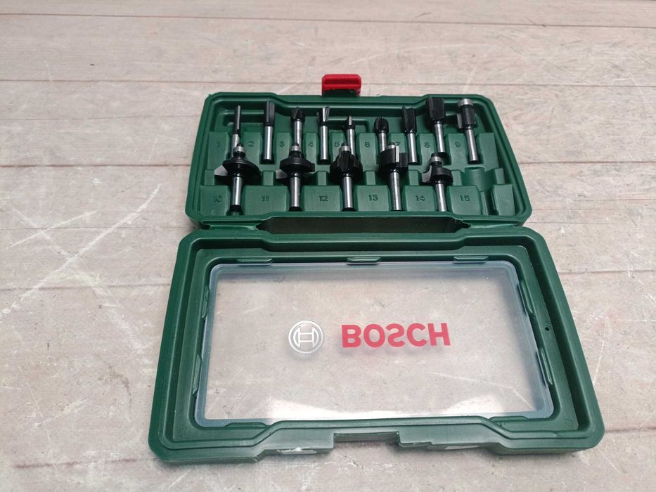 Bosch набір твердосплавних фрез 14шт по дереву, Ø хвостовика 8мм