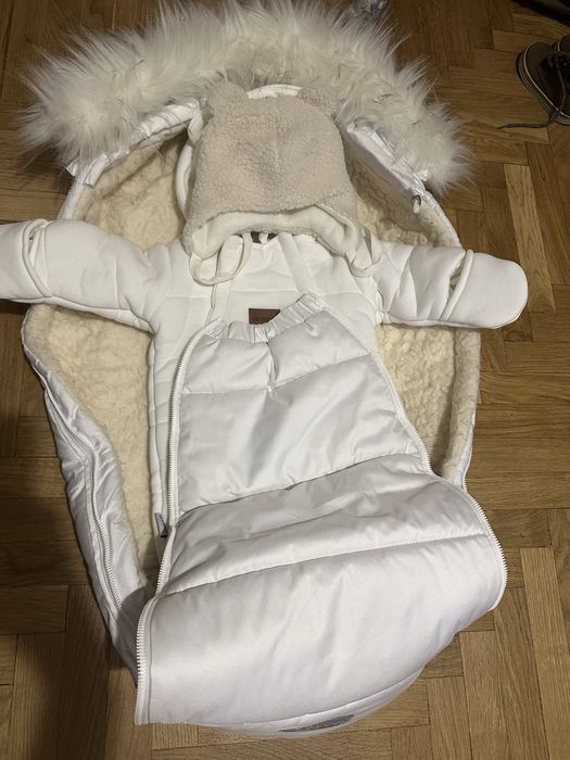 Все включено Зимовий конверт-кокон на овчині і комбінізони і шапочка