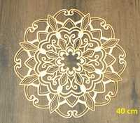 Dekoracja ścienna  z drewna 40 cm Mandala ażurowa wzór 3 gr. 5 mm