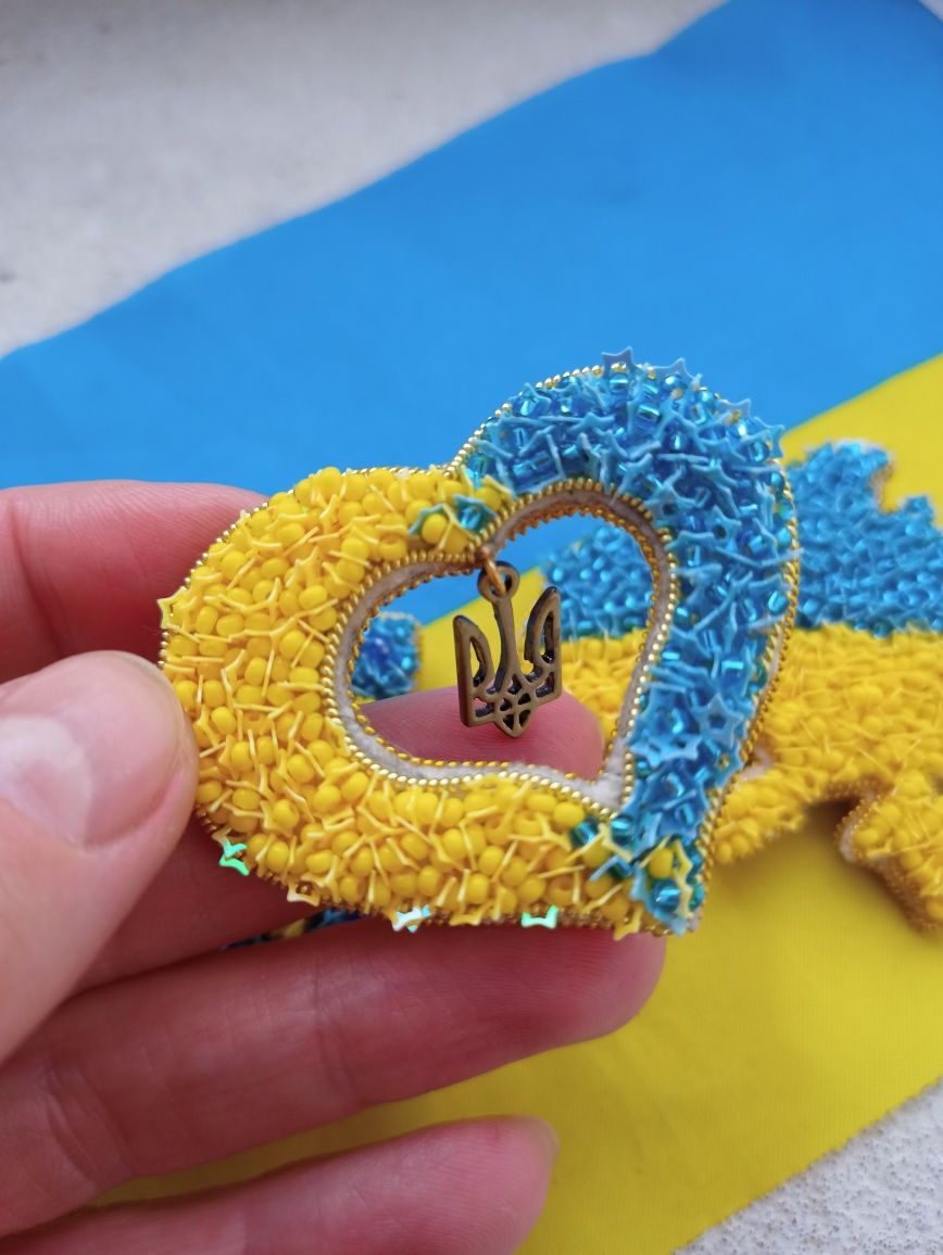 Броши брошки патріотичні символічні Україна символ ручної роботи подар