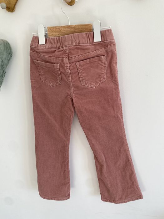 Spodnie h&m 110 pudrowy róż rozszerzana nogawka