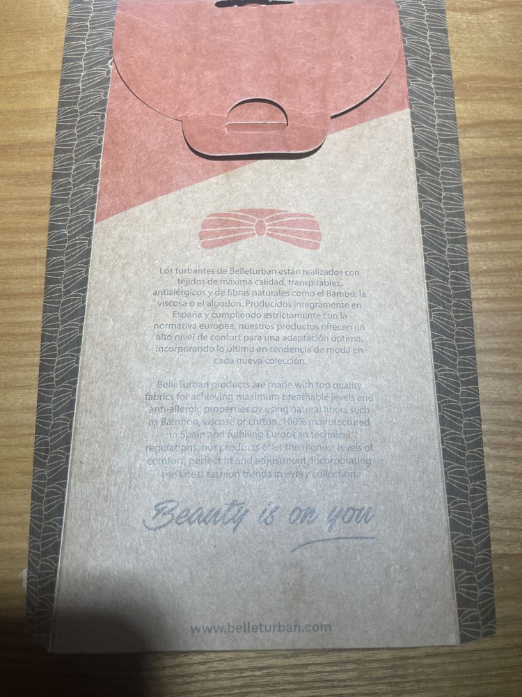 Turbante da marca espanhola Belle Turban novo