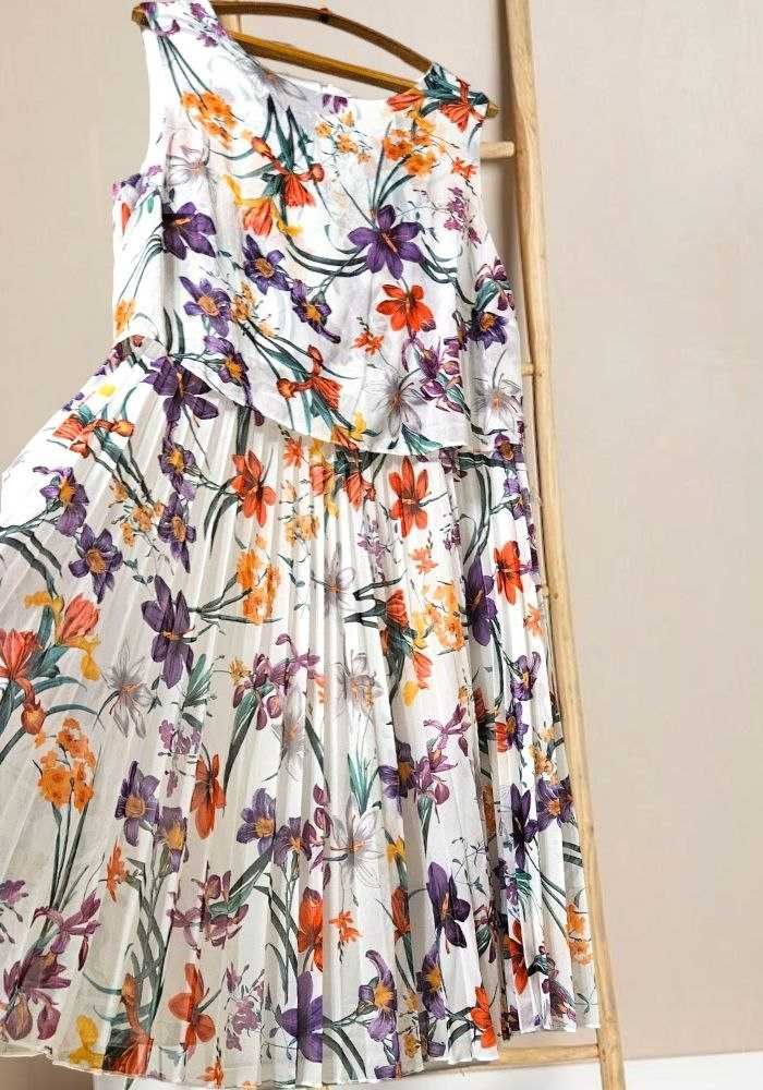 Шифоновое плиссированное летнее платье в цветы Bonmarche