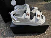 Босоножки/Босоніжки Chanel White/Натуральна Шкіра/АКЦІЯ Останній 39