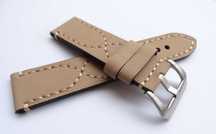 Pasek do zegarka 24mm gruby beżowy khaki nowy klamra pre-v mat Panerai