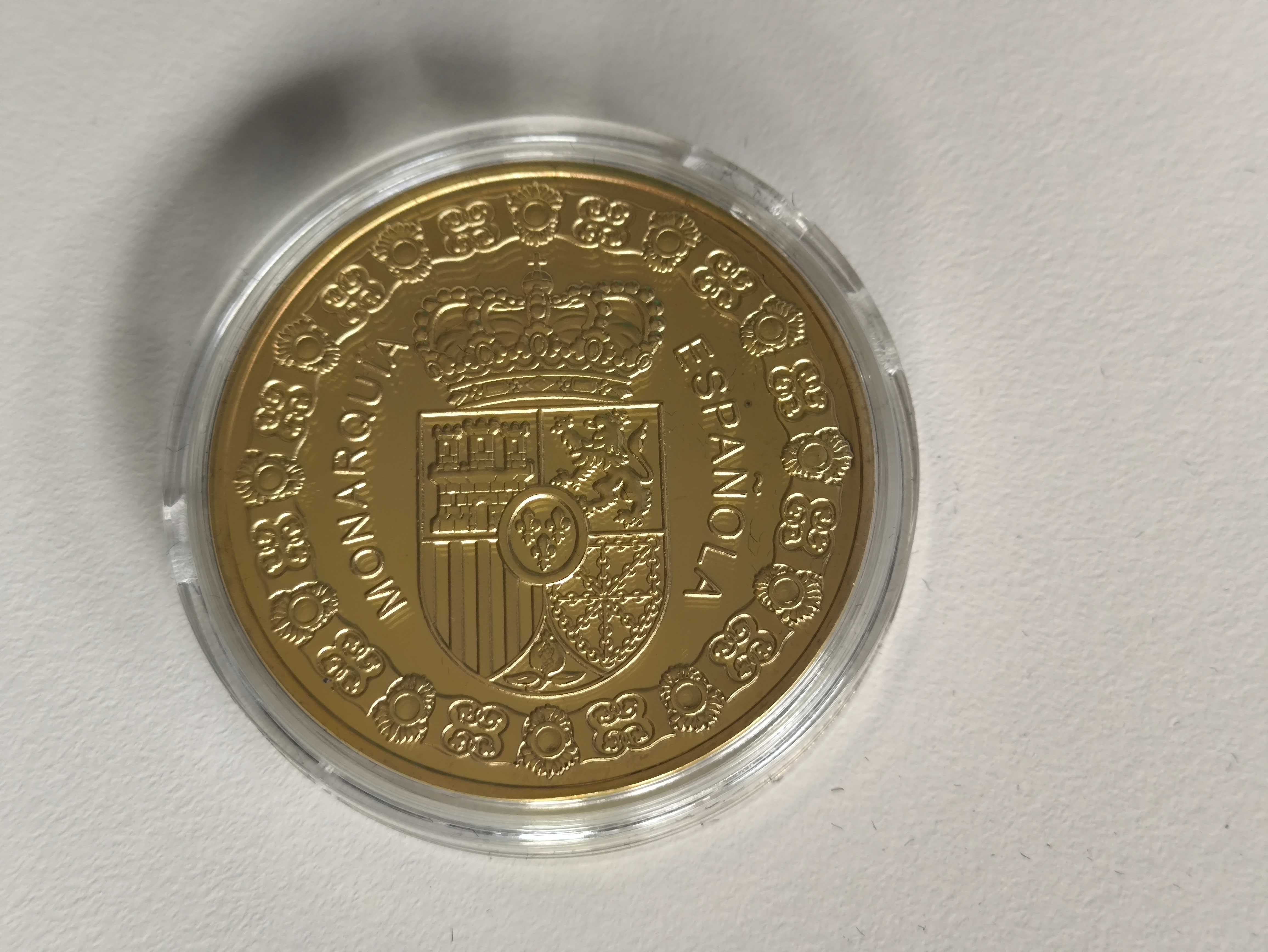 Conjunto de moedas comemorativas da família real Espanha