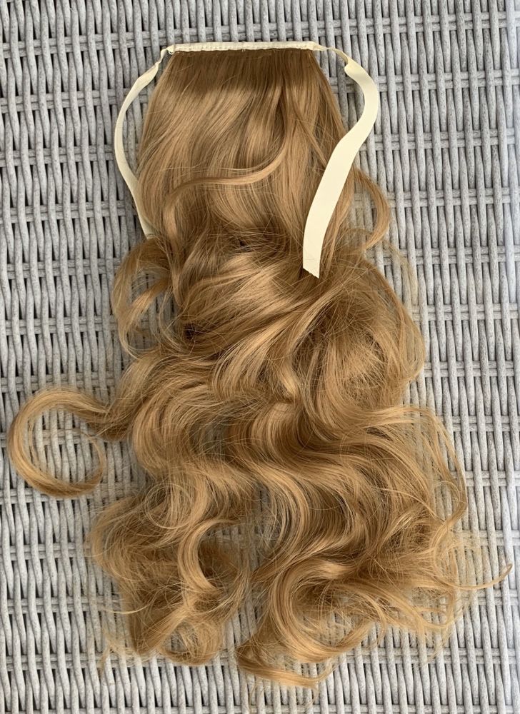 Premium Ultra włosy doczepiane, jasny rudy/ciemny blond, kucyk,( 262 )
