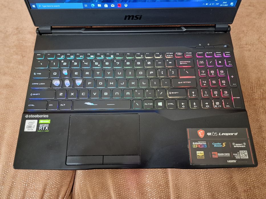 MSI GL65 leopard i7-1075h/RTX 2070 8gb/RAM 16gb/SSD 512gb