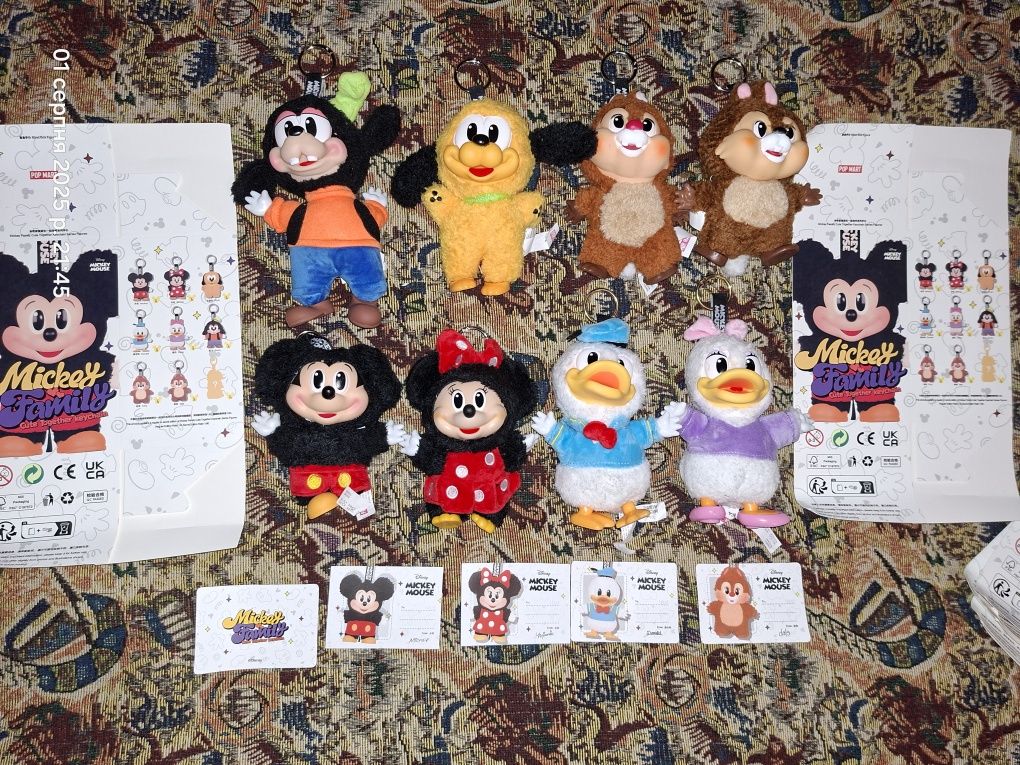 Mickey family семья Микки мягкие брелки лабубу поп март тик ток labubu