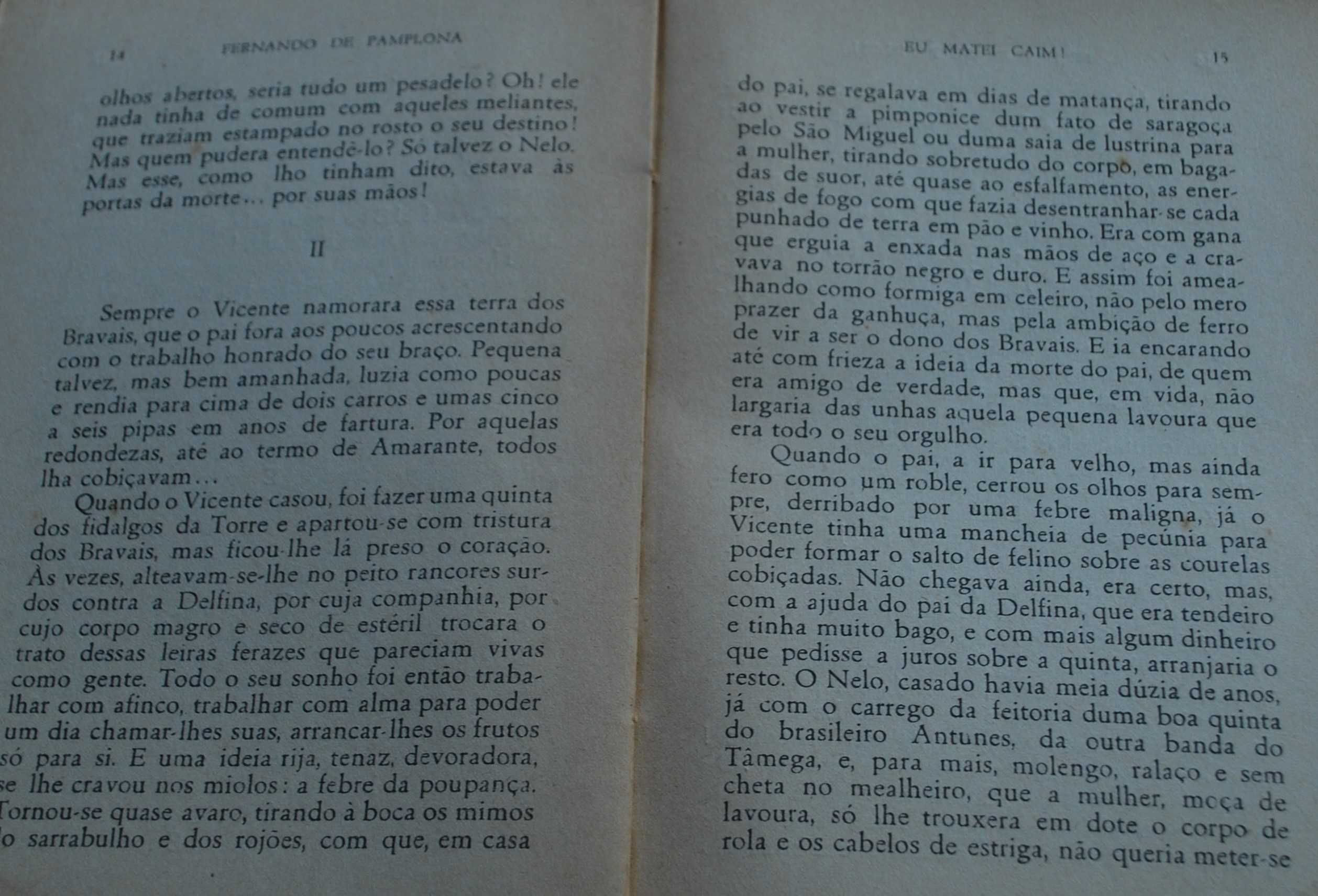 Eu Matei Caim de Fernando Pamplona 1ª Edição 1948