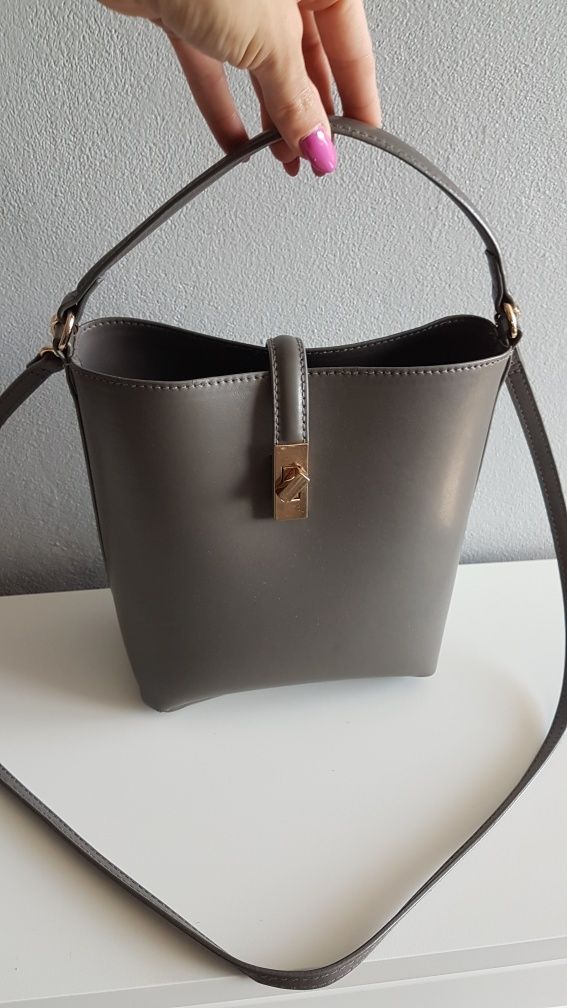 Szara torebka h&m crossbody popielaty