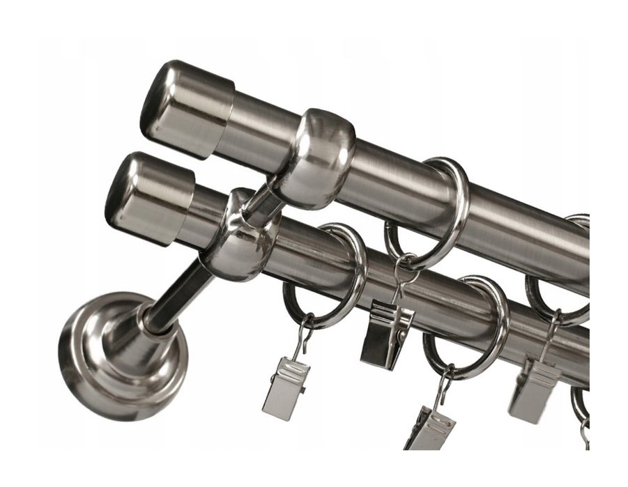 Karnisze podwójne metalowe