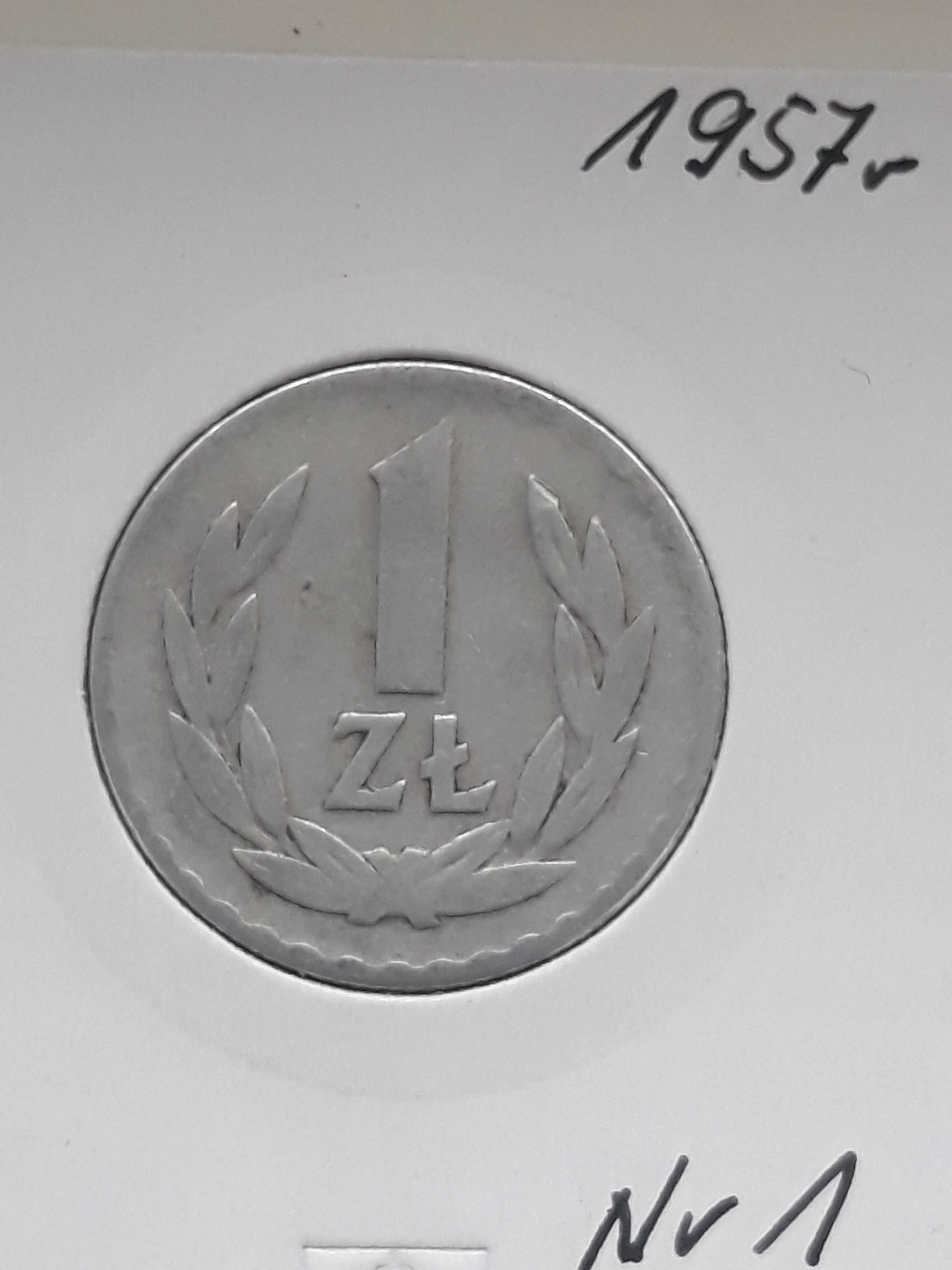 1 Złoty PRL 1957 r. nr 1- rzadkość