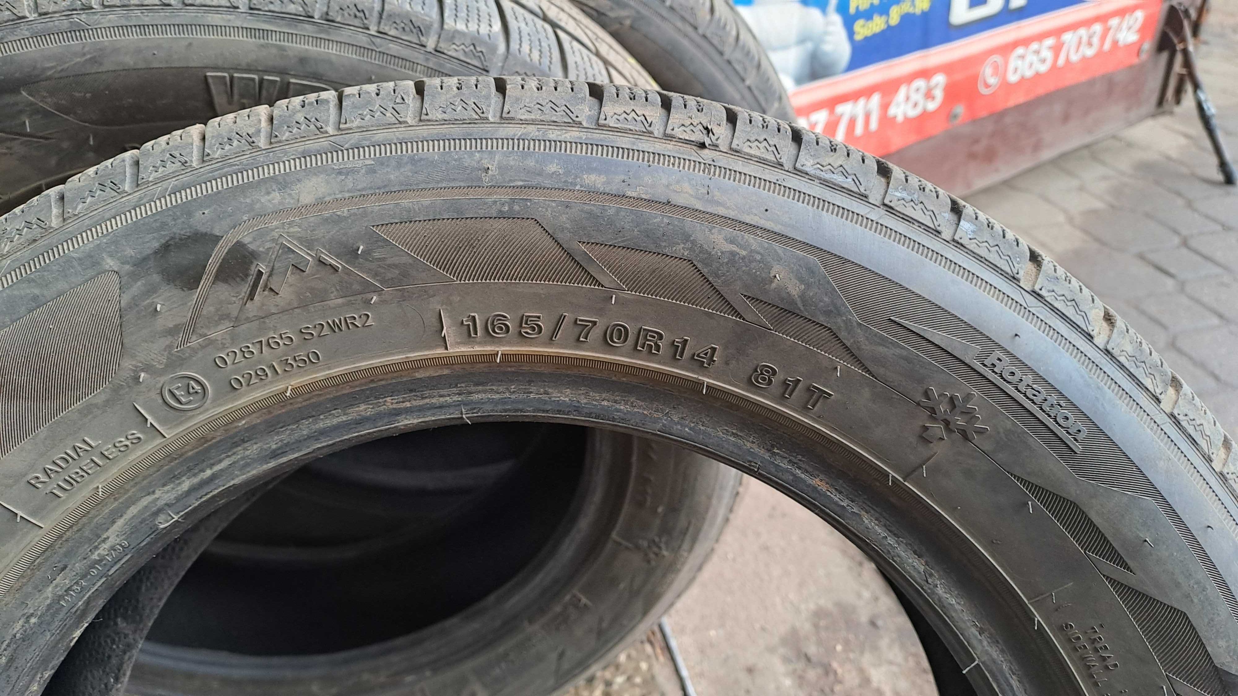 165/70r14 zeetex opony zimowe uzywane 2szt lub 4szt