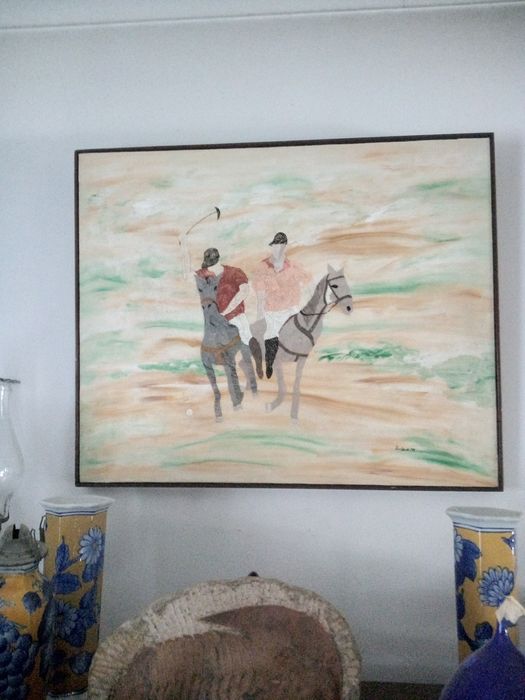 Pintura original Jogadors de Pólo (assinado Pé Leve)