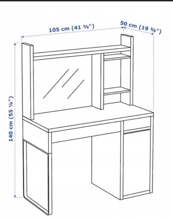 Biurko IKEA Micke z nadstawką