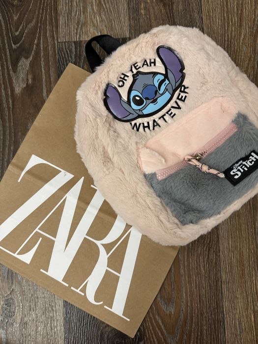 Рюкзак рожевий Стіч Zara Disney / мягкий рюкзак Лило и Стич