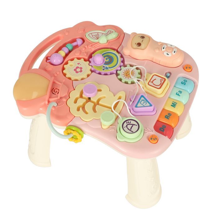 Pchacz Jeździk Chodzik Interaktywny Stolik Edukacyjny 3w1 dla Dzieci