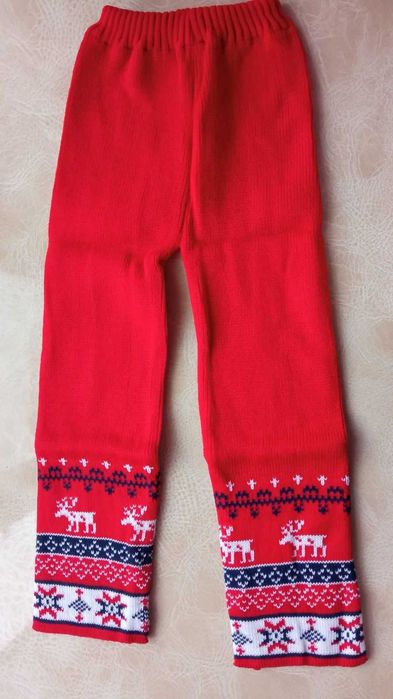 Теплые трикотажные штаны Олени 3 цвета 32 размер