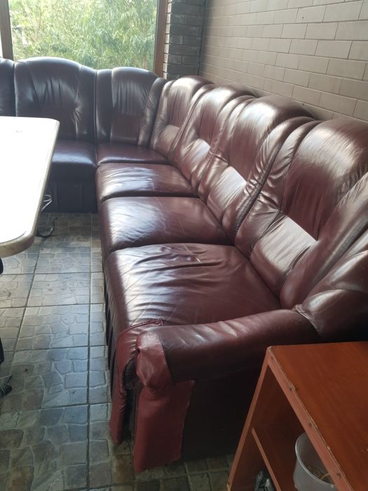 Диван Уголок кожа натуральная