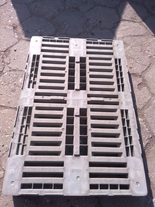 Paleta szara H1 euro używana 1200x800x160 palety plastikowe używane FV