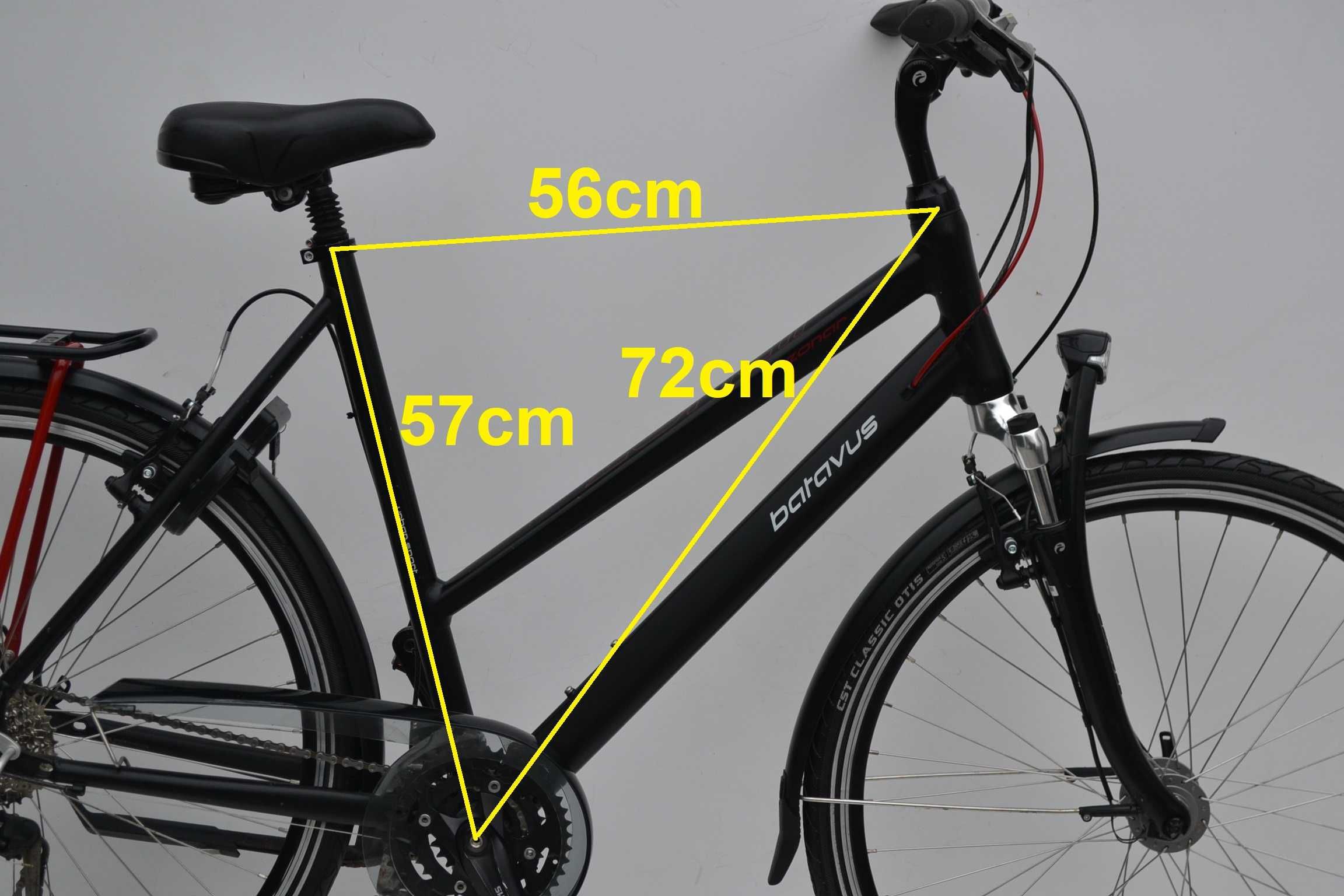 Czarny rower alu trekkingowy Batavus Zonar * koła 28'' rozmiar 57cm