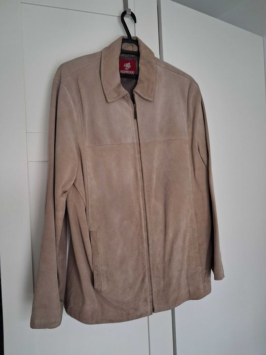 Kurtka skórzana zamszowa męska rozm. L.