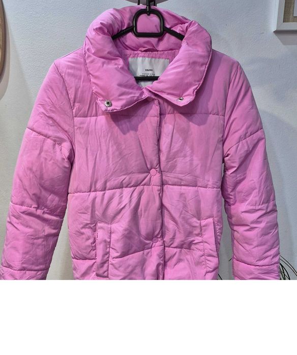 Kurtka CROPP puffer różowa jesienna zimowa XS 34