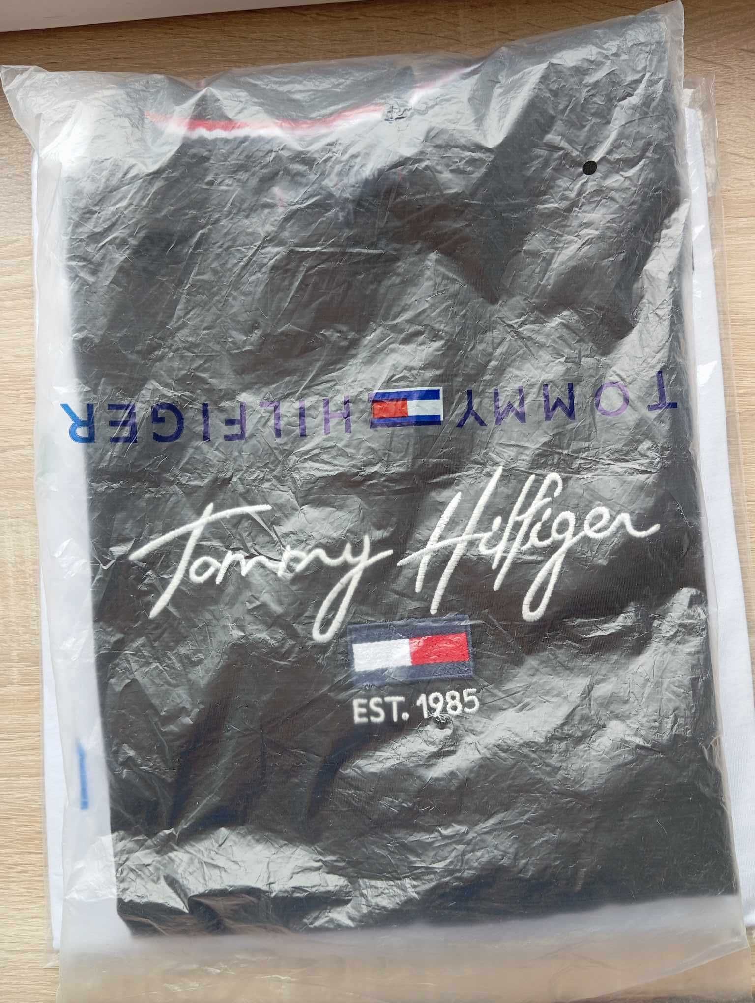 Koszulka Tommy Hilfiger, t-shirt klasyczny, czarny XXL