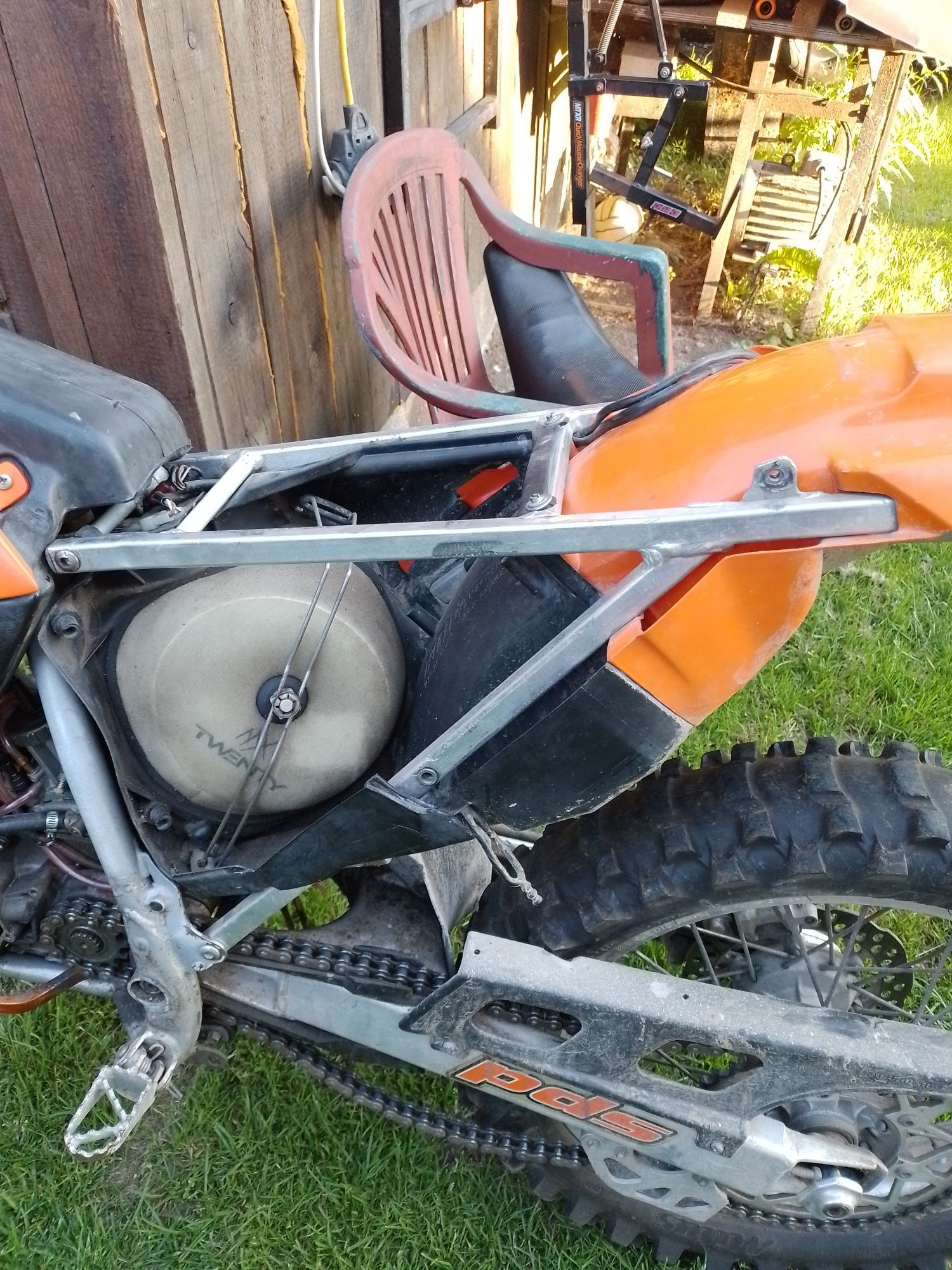 Ktm egs 250  1998 zapłon. Rama z papierami